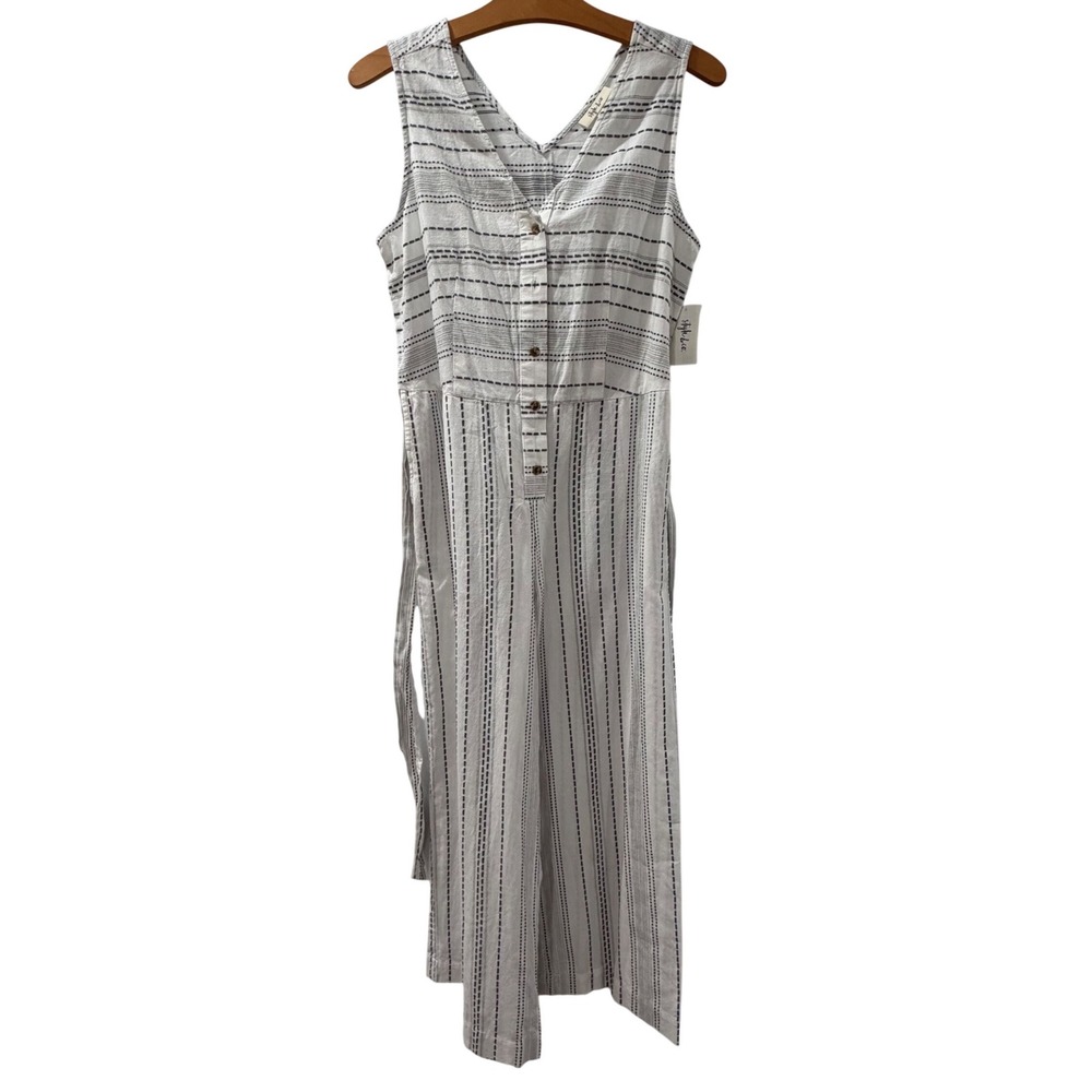 Style & Co 100% Cotton Wide Leg Jumpsuit Women XS Summer Sleeveless Romper
